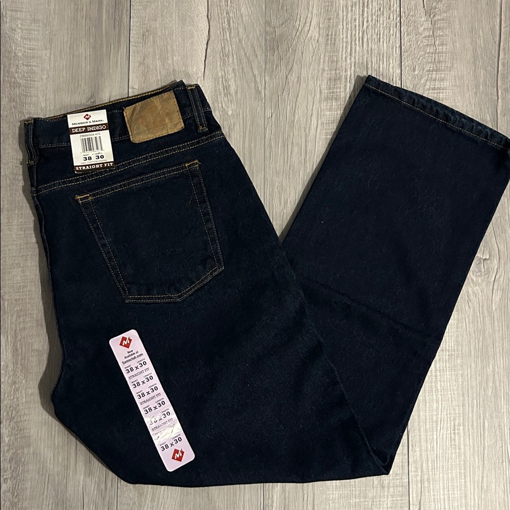 NWT Mens Member’s Mark Jeans Straight Fit Size 38 x 30